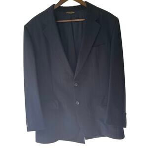 Vintage Brooks Brothers Men’s 40R Worsted Wool Blazer Black Pinstripe USA Made